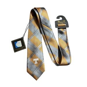 Tennessee Volunteers Orange Gray Plaid Skinny Necktie‎ Eagles Wings College New